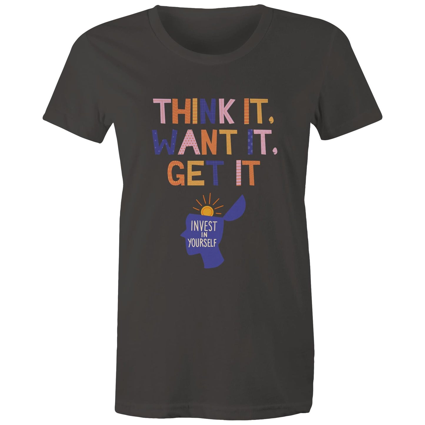 INVEST IN YOURSELF - AS Colour - Women's Maple Tee - Downscale & Healthcare from Anywhere Online Shop