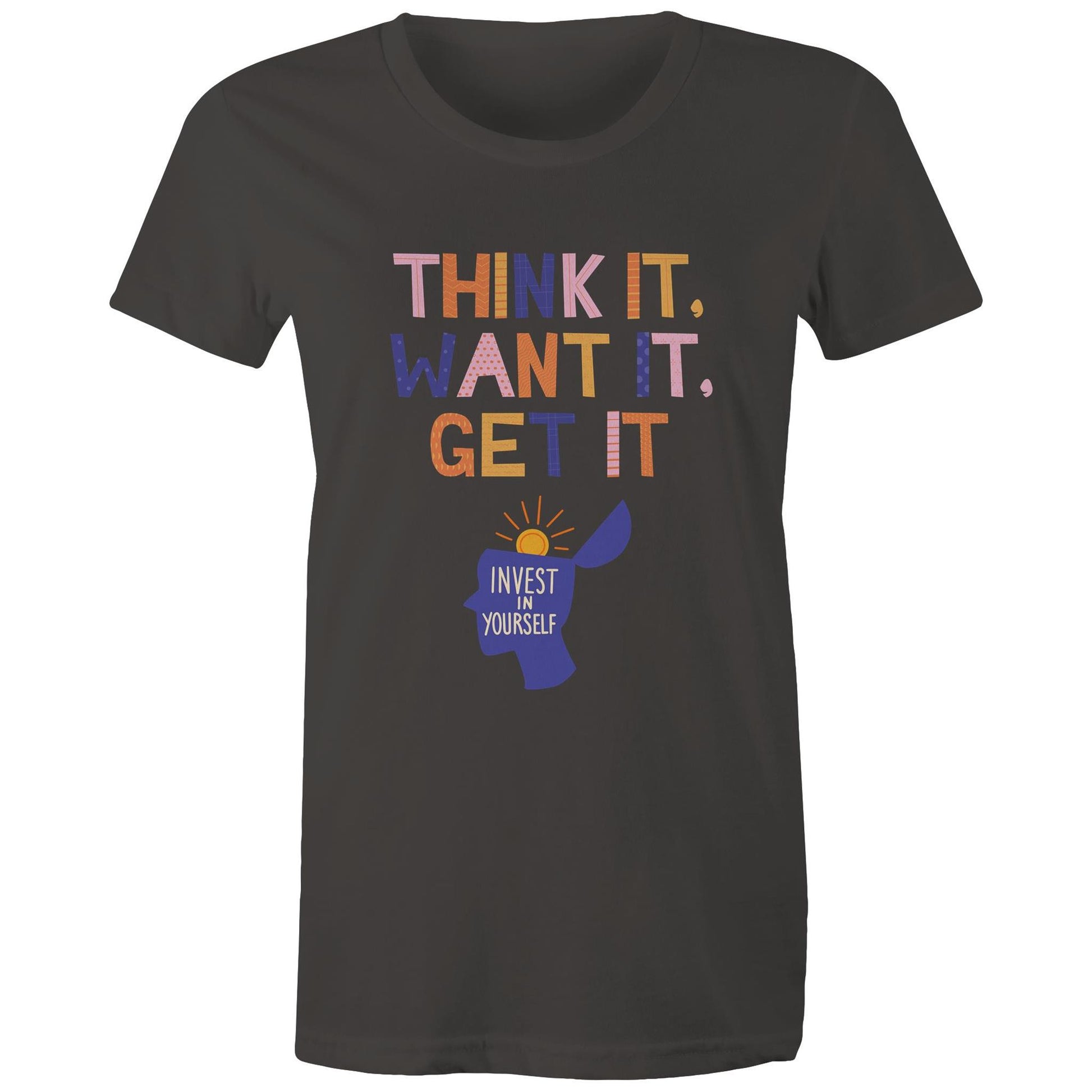 INVEST IN YOURSELF - AS Colour - Women's Maple Tee - Downscale & Healthcare from Anywhere Online Shop