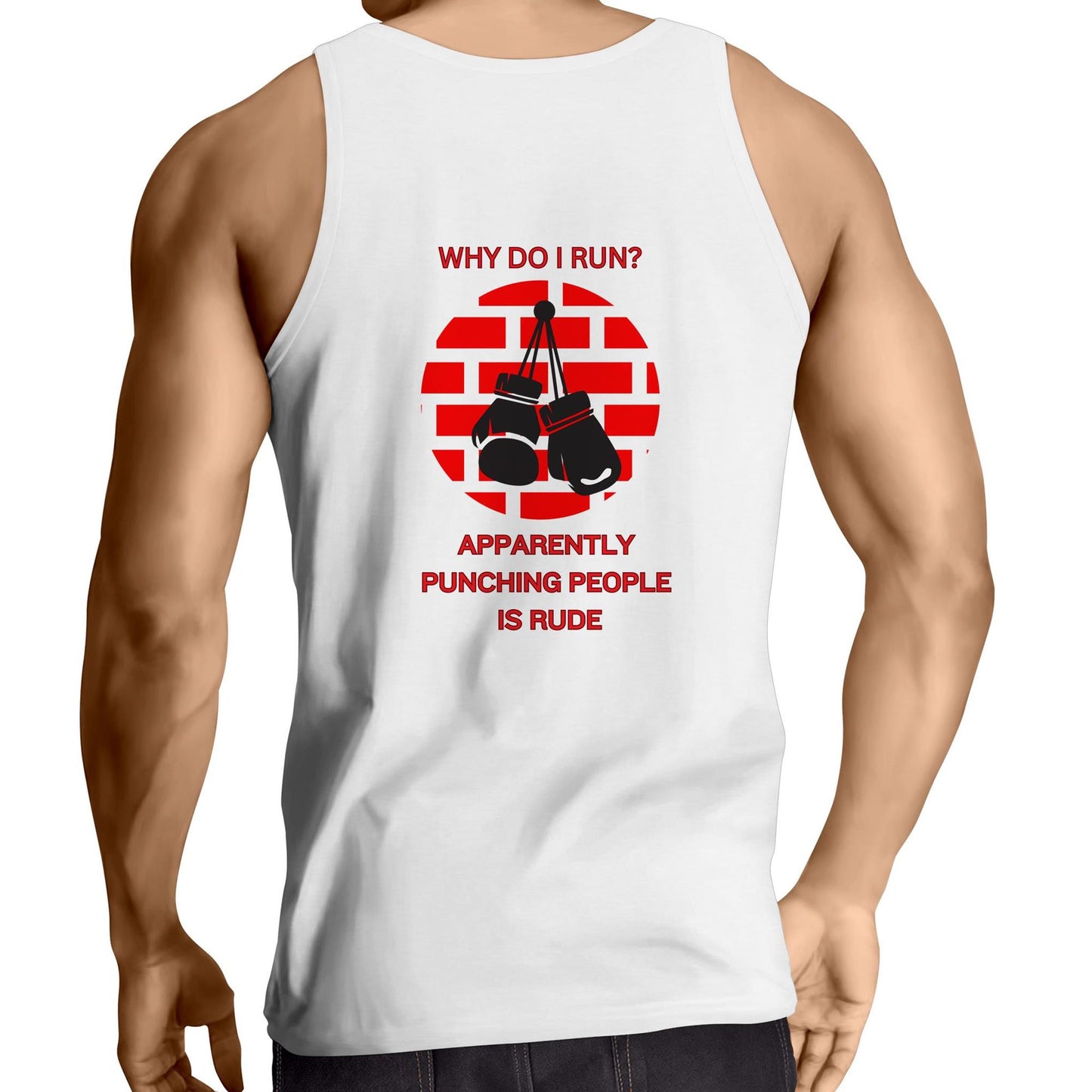 Why do I run? AS Colour Lowdown - Mens Singlet Top - Downscale & Healthcare from Anywhere Online Shop