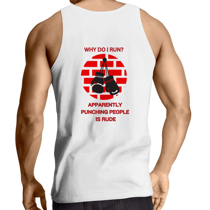 Why do I run? AS Colour Lowdown - Mens Singlet Top - Downscale & Healthcare from Anywhere Online Shop