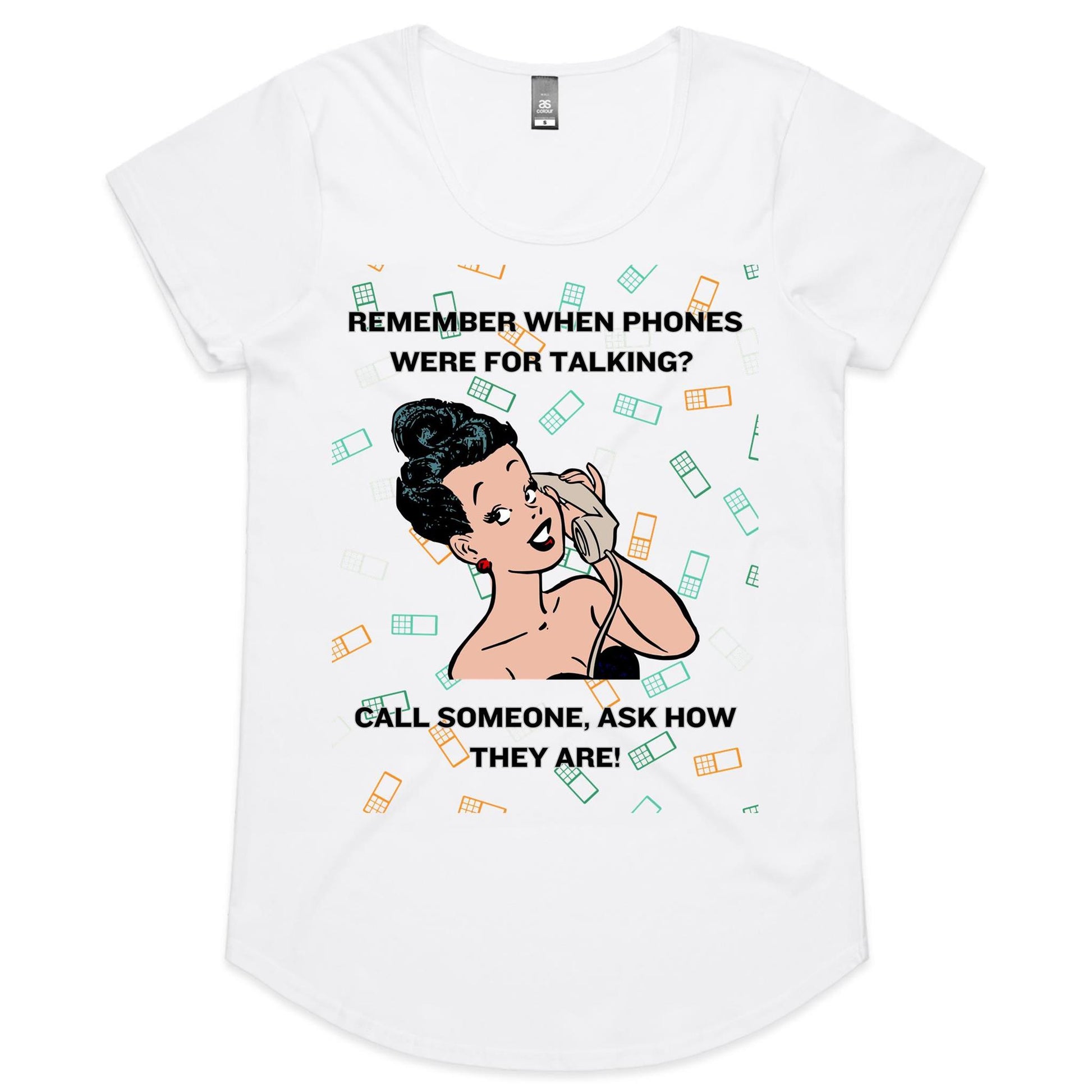 CALL SOMEONE - AS Colour Mali - Womens Scoop Neck T-Shirt - Downscale & Healthcare from Anywhere Online Shop