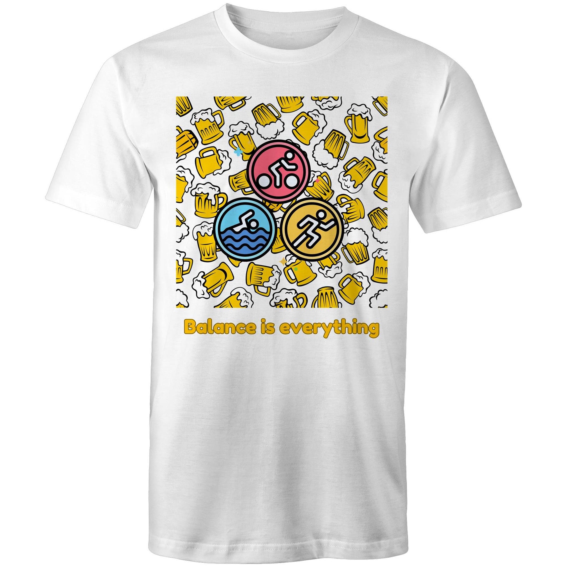 TRIATHLETE - BALANCE IS EVERYTHING - AS Colour Staple - Mens T-Shirt - Downscale & Healthcare from Anywhere Online Shop