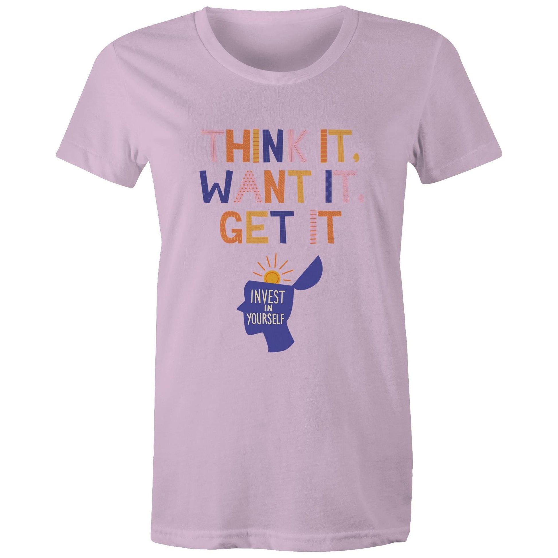 INVEST IN YOURSELF - AS Colour - Women's Maple Tee - Downscale & Healthcare from Anywhere Online Shop