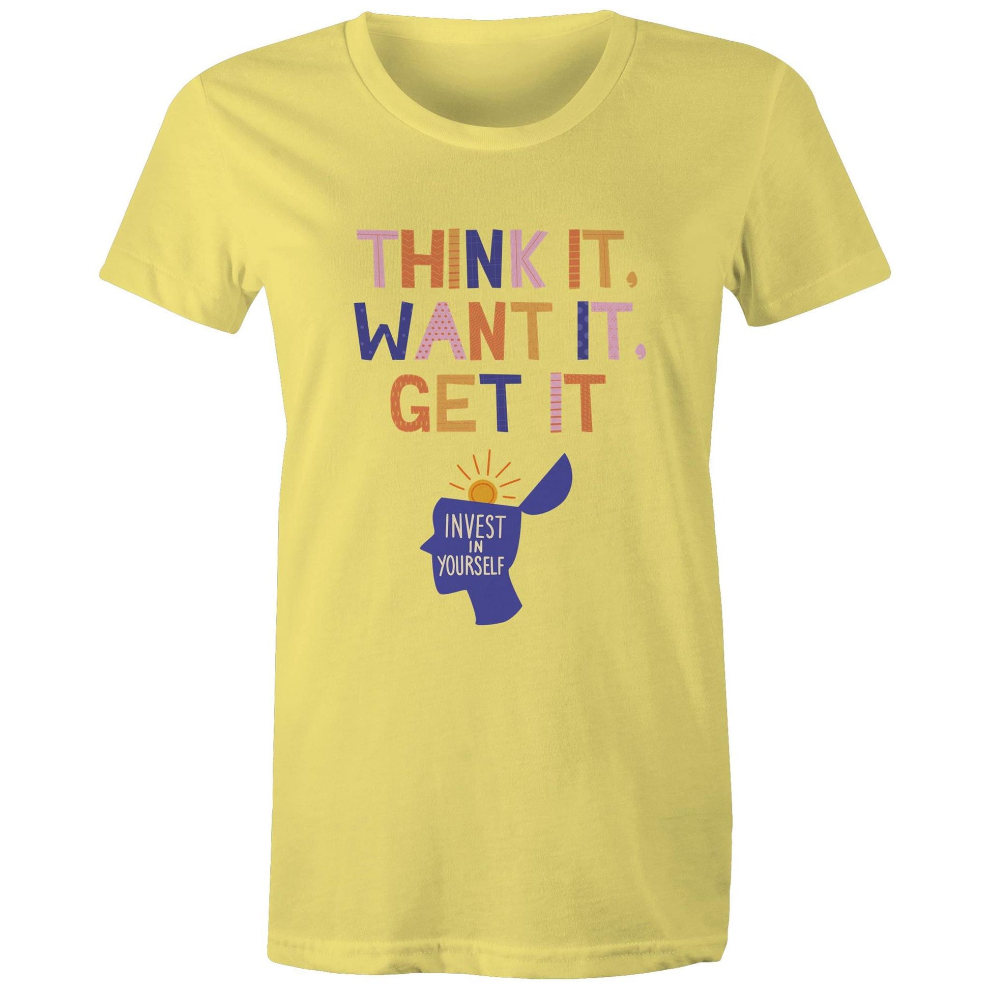 INVEST IN YOURSELF - AS Colour - Women's Maple Tee - Downscale & Healthcare from Anywhere Online Shop