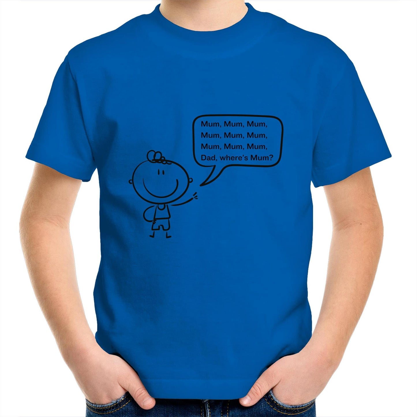 "Where's Mum?" Toddler Tee - AS Colour Kids Youth T-Shirt - Downscale & Healthcare from Anywhere Online Shop