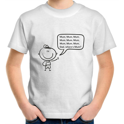 "Where's Mum?" Toddler Tee - AS Colour Kids Youth T-Shirt - Downscale & Healthcare from Anywhere Online Shop
