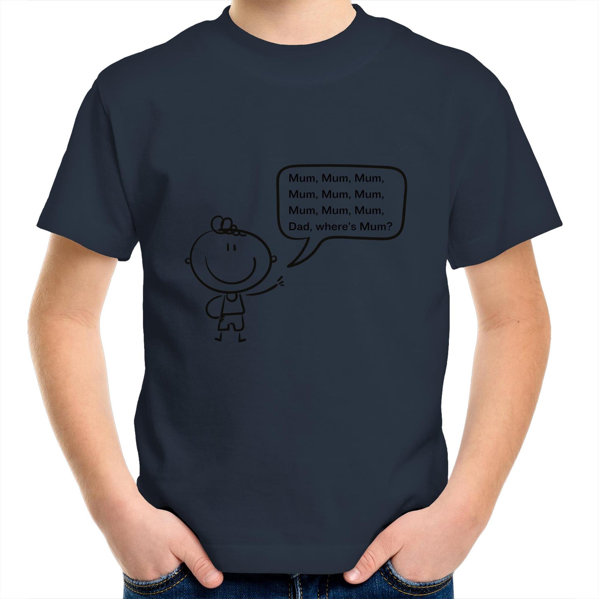 "Where's Mum?" Toddler Tee - AS Colour Kids Youth T-Shirt - Downscale & Healthcare from Anywhere Online Shop