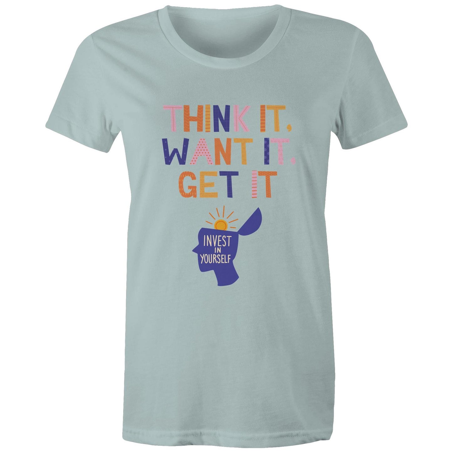 INVEST IN YOURSELF - AS Colour - Women's Maple Tee - Downscale & Healthcare from Anywhere Online Shop