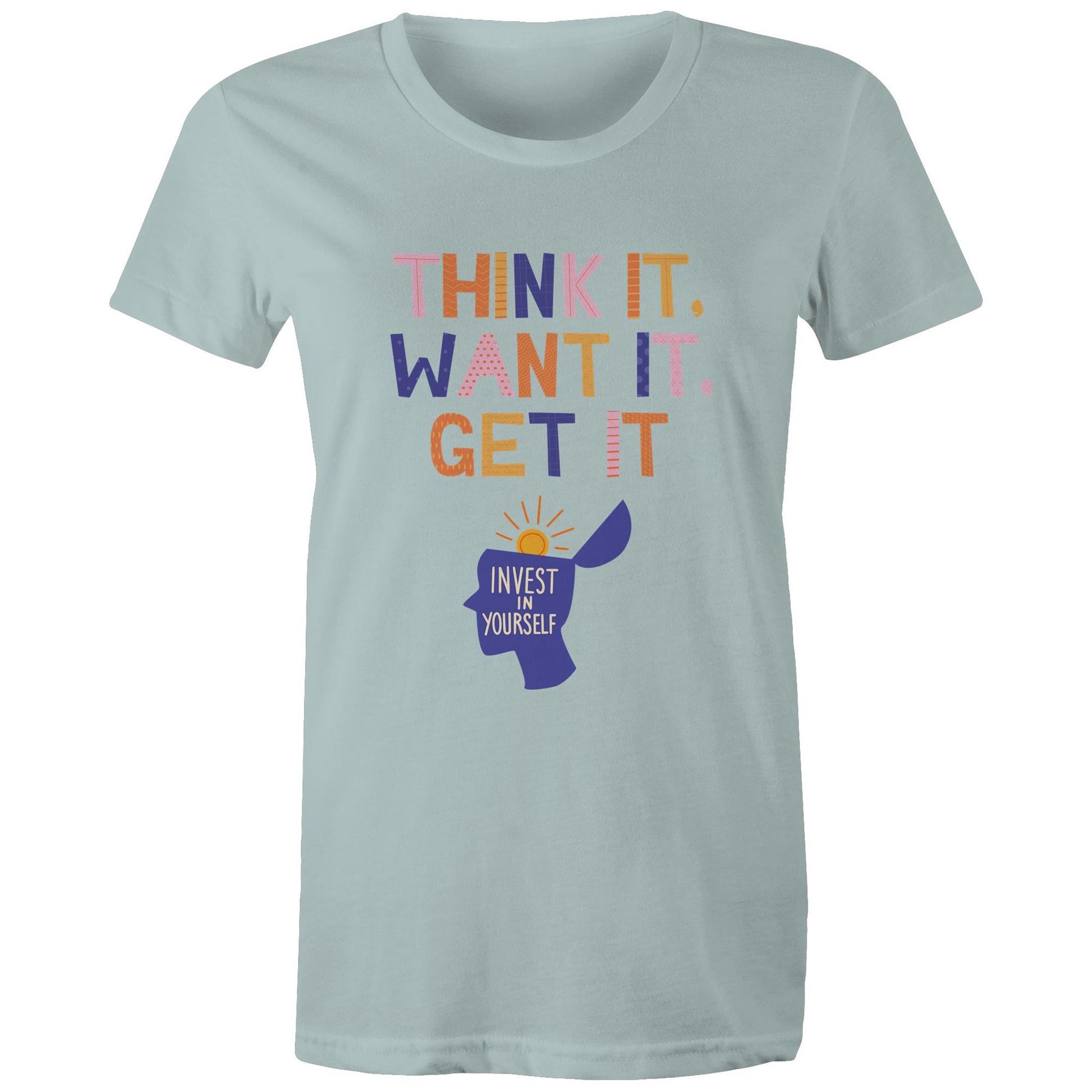 INVEST IN YOURSELF - AS Colour - Women's Maple Tee - Downscale & Healthcare from Anywhere Online Shop