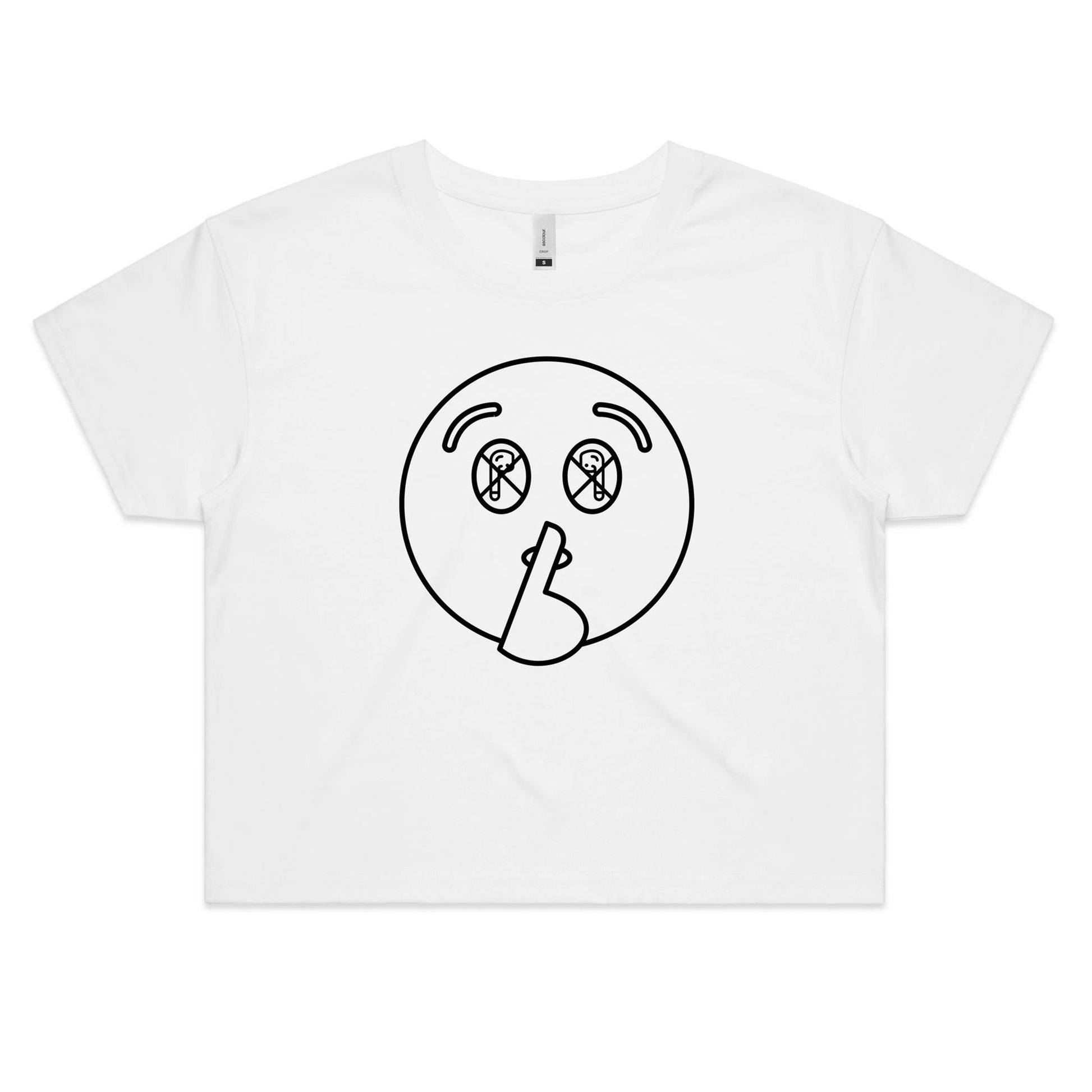 Shh - AS Colour - Women's Crop Tee - Downscale & Healthcare from Anywhere Online Shop