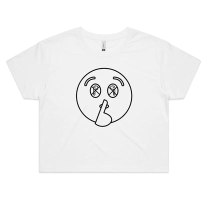 Shh - AS Colour - Women's Crop Tee - Downscale & Healthcare from Anywhere Online Shop