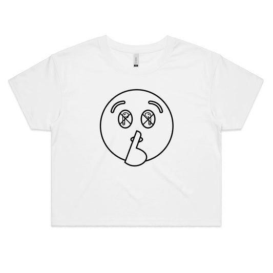 Shh - AS Colour - Women's Crop Tee - Downscale & Healthcare from Anywhere Online Shop