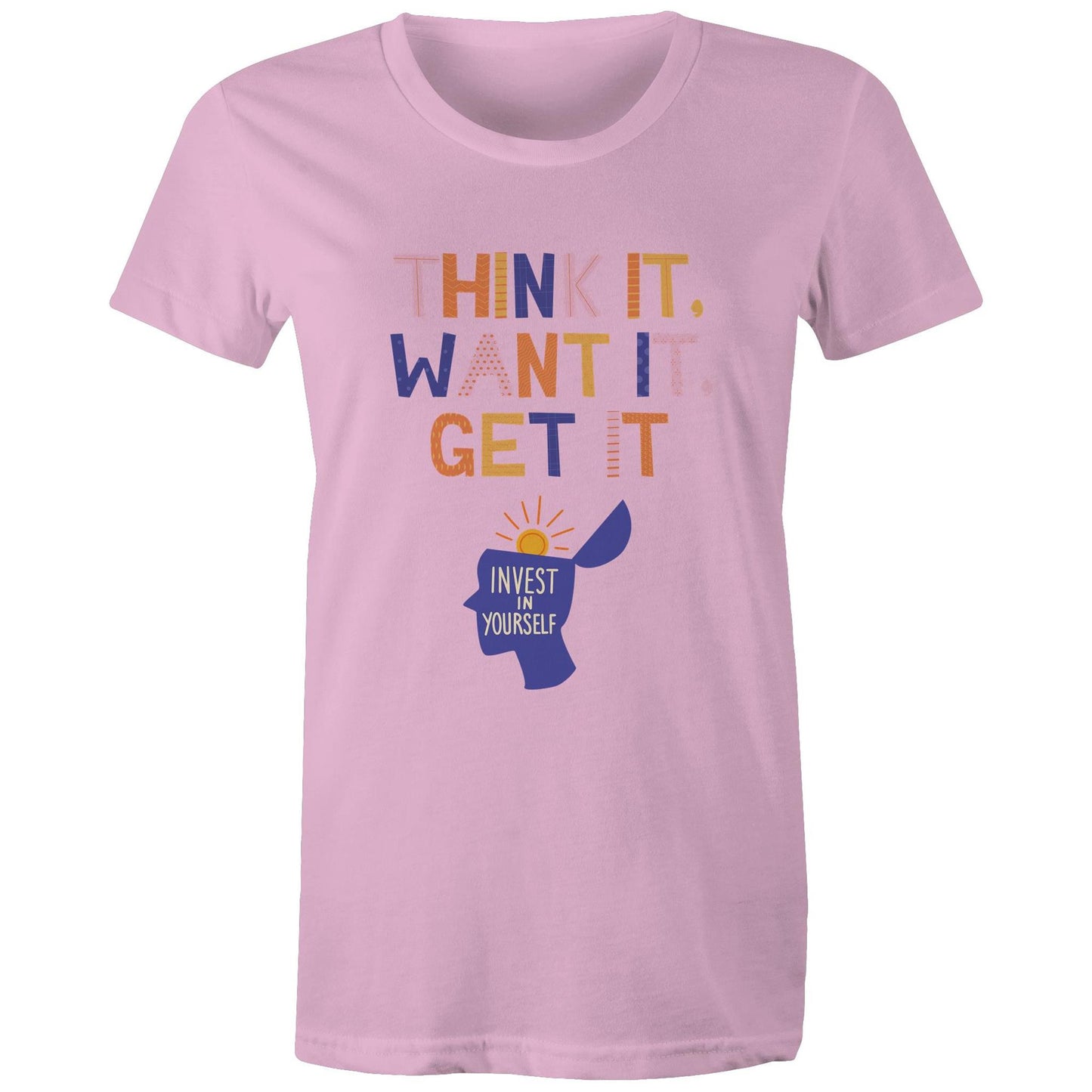 INVEST IN YOURSELF - AS Colour - Women's Maple Tee - Downscale & Healthcare from Anywhere Online Shop