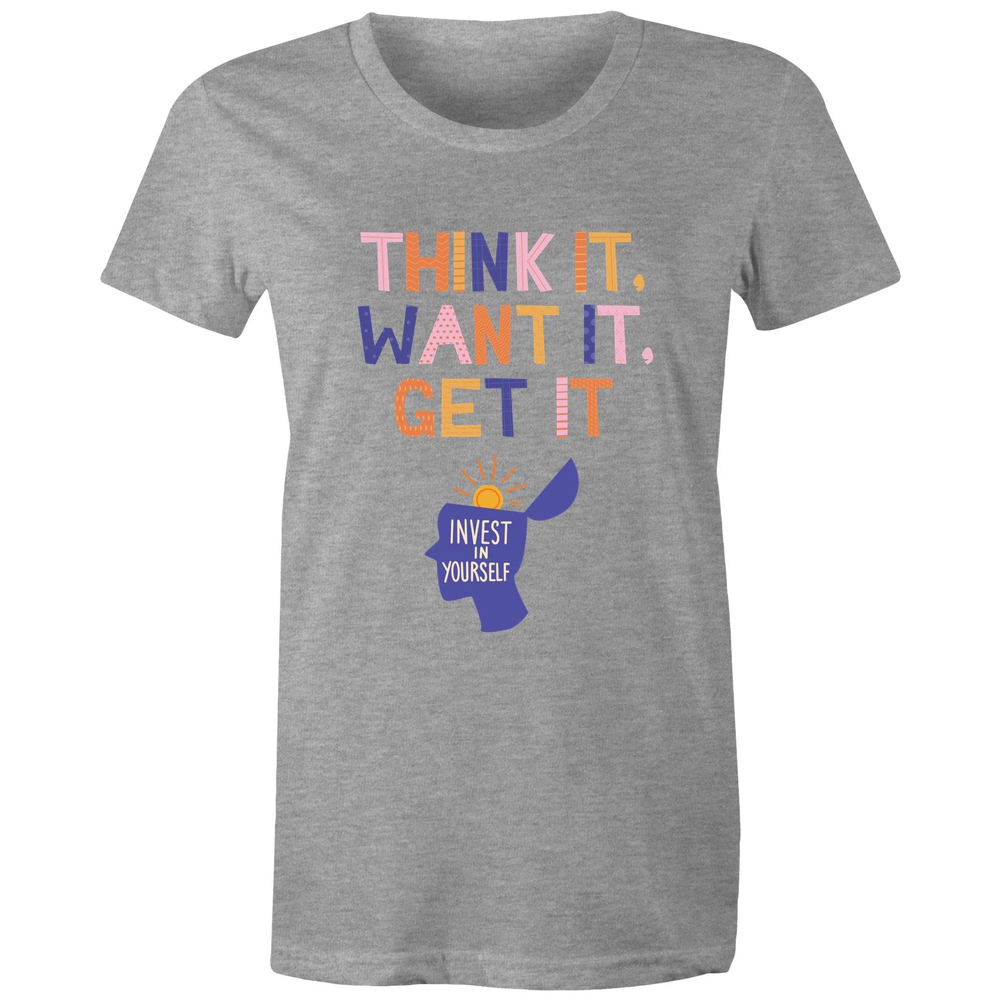 INVEST IN YOURSELF - AS Colour - Women's Maple Tee - Downscale & Healthcare from Anywhere Online Shop