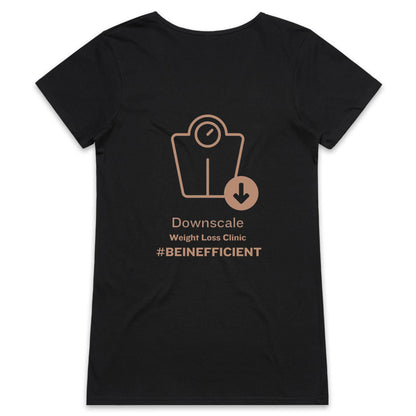 Professional T-Shirt with Downscale logo - AS Colour Bevel - Womens V-Neck T-Shirt - Downscale & Healthcare from Anywhere Online Shop