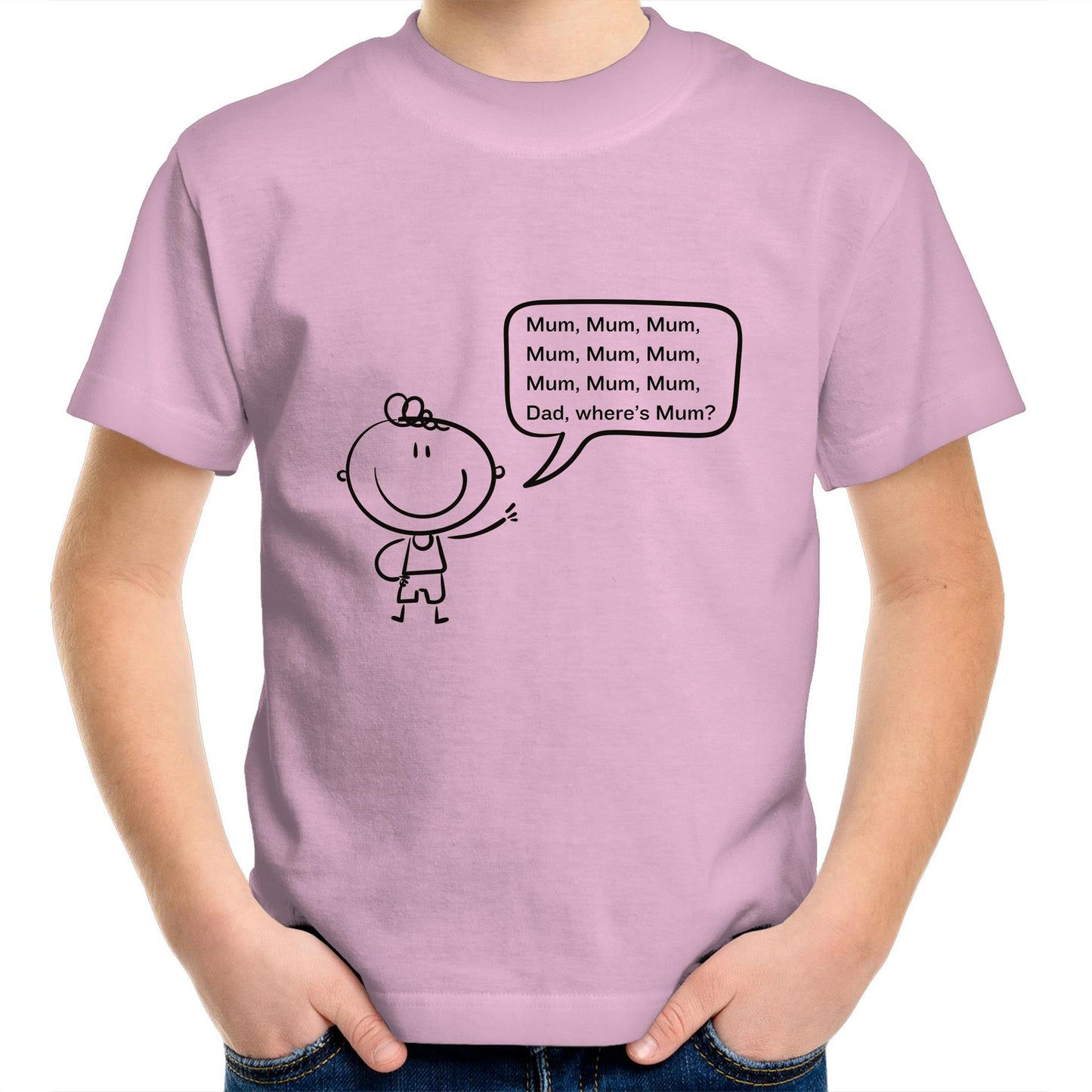 "Where's Mum?" Toddler Tee - AS Colour Kids Youth T-Shirt - Downscale & Healthcare from Anywhere Online Shop