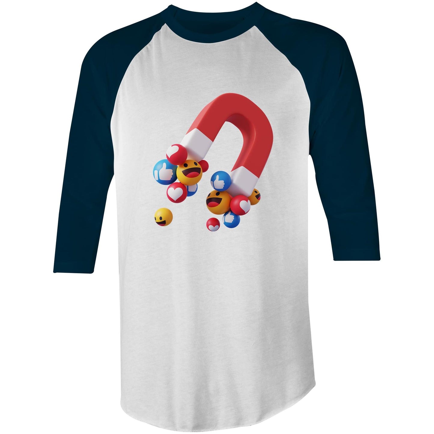 LOVE MAGNET - AS Colour Raglan - 3/4 Sleeve T-Shirt