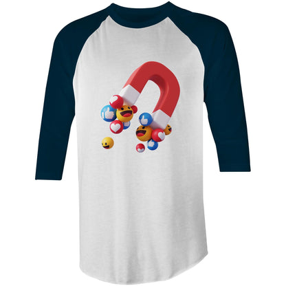 LOVE MAGNET - AS Colour Raglan - 3/4 Sleeve T-Shirt