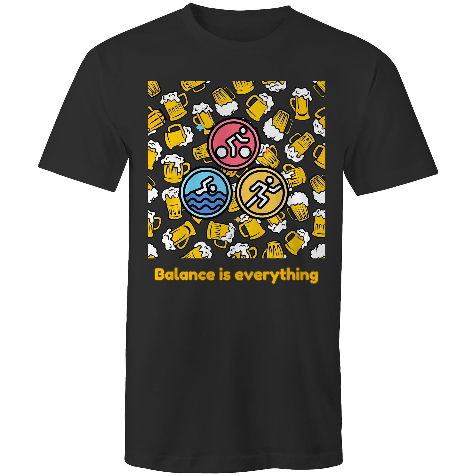 TRIATHLETE - BALANCE IS EVERYTHING - AS Colour Staple - Mens T-Shirt - Downscale & Healthcare from Anywhere Online Shop
