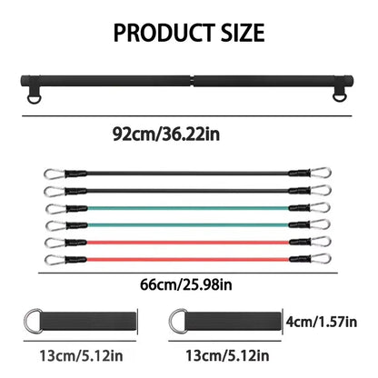 NNEOBA Resistance Band Pilates Stick Home Fitness Kit-1