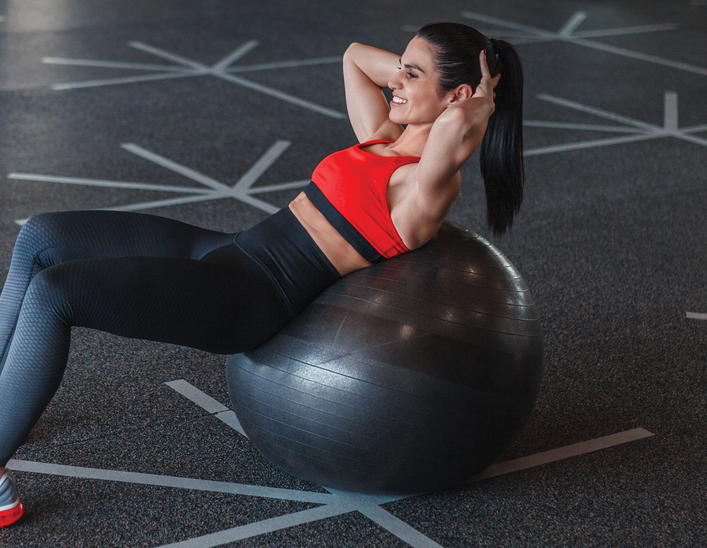NNEDSZ Static Strength Exercise Stability Ball with Pump-1
