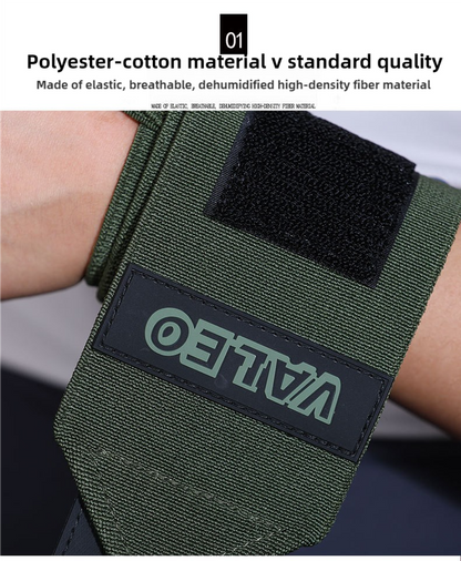 NNEDSZ 1 Pair Grey Heavy-Duty Gym Wrist Wraps for Weightlifting, Powerlifting, and Injury Prevention-2