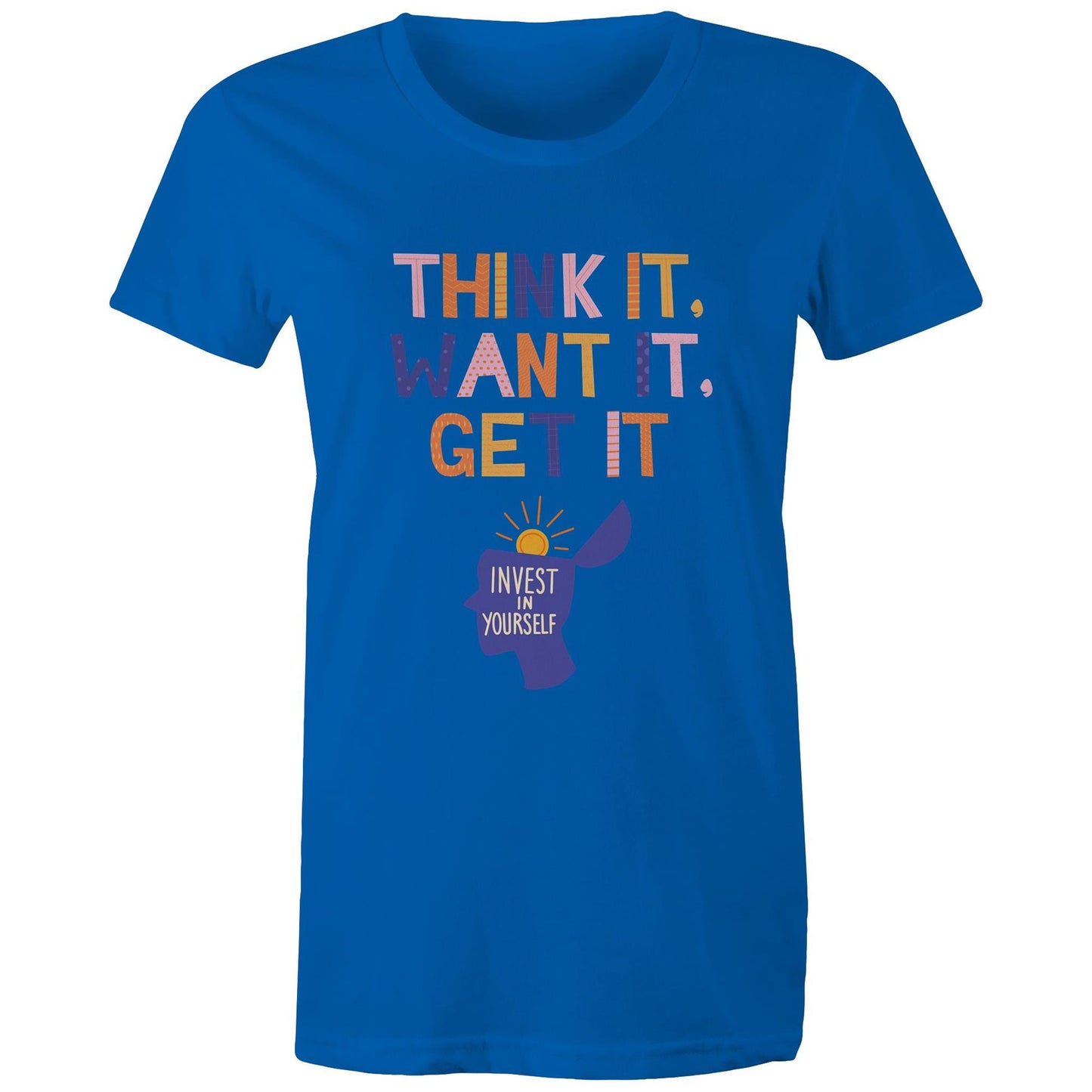 INVEST IN YOURSELF - AS Colour - Women's Maple Tee - Downscale & Healthcare from Anywhere Online Shop