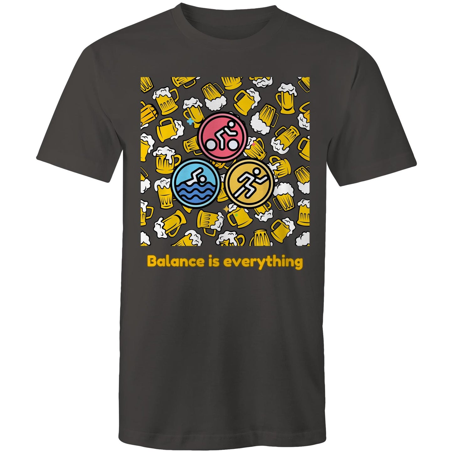 TRIATHLETE - BALANCE IS EVERYTHING - AS Colour Staple - Mens T-Shirt - Downscale & Healthcare from Anywhere Online Shop