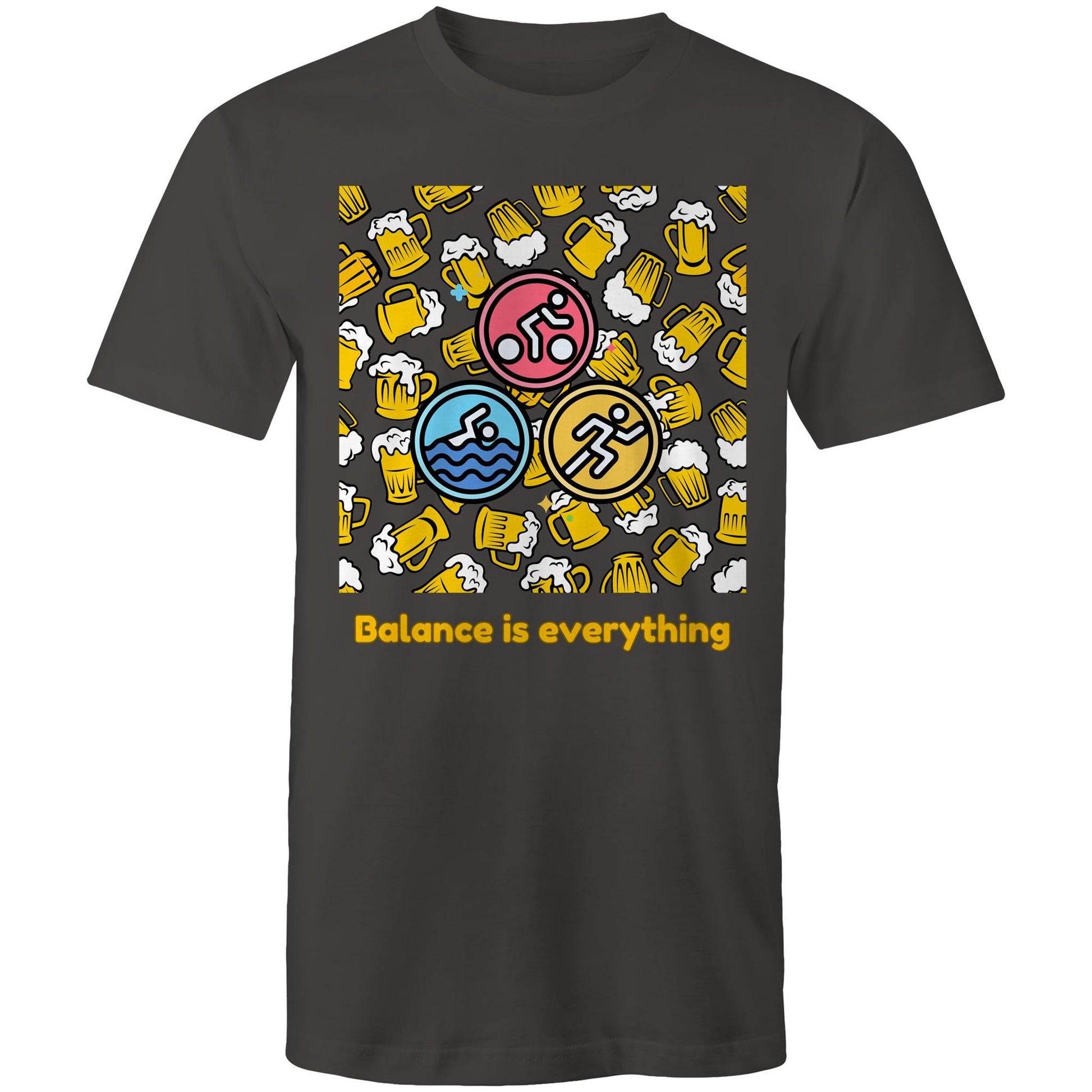 TRIATHLETE - BALANCE IS EVERYTHING - AS Colour Staple - Mens T-Shirt - Downscale & Healthcare from Anywhere Online Shop