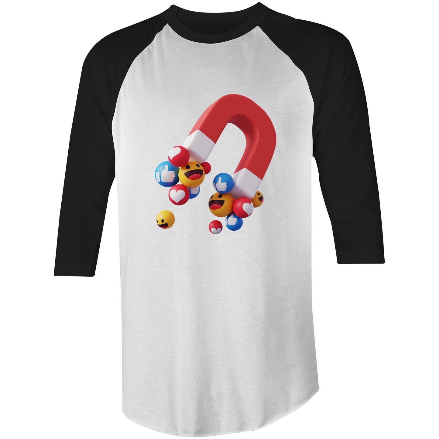 LOVE MAGNET - AS Colour Raglan - 3/4 Sleeve T-Shirt