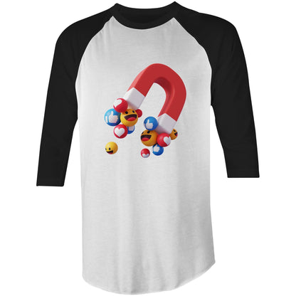 LOVE MAGNET - AS Colour Raglan - 3/4 Sleeve T-Shirt