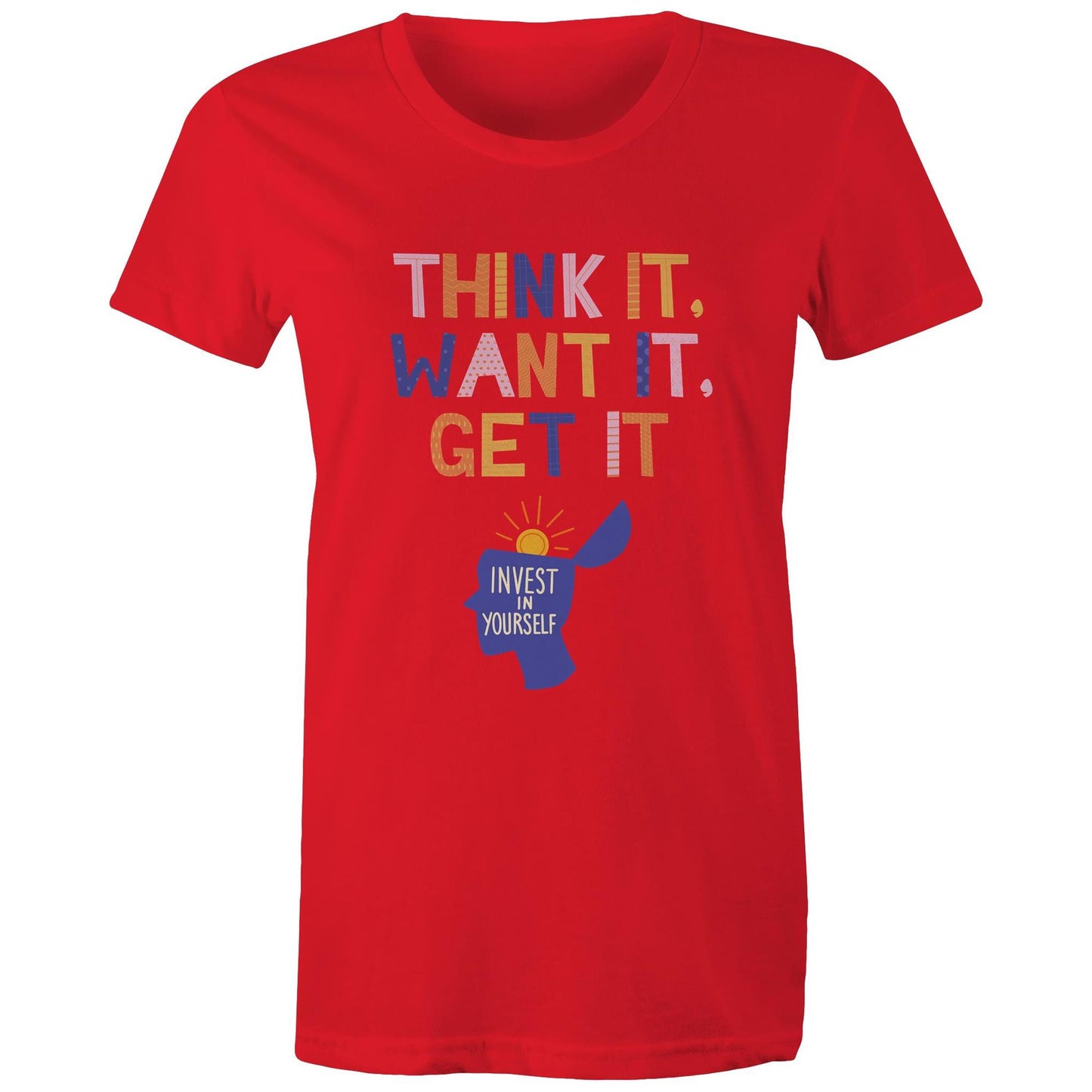 INVEST IN YOURSELF - AS Colour - Women's Maple Tee - Downscale & Healthcare from Anywhere Online Shop