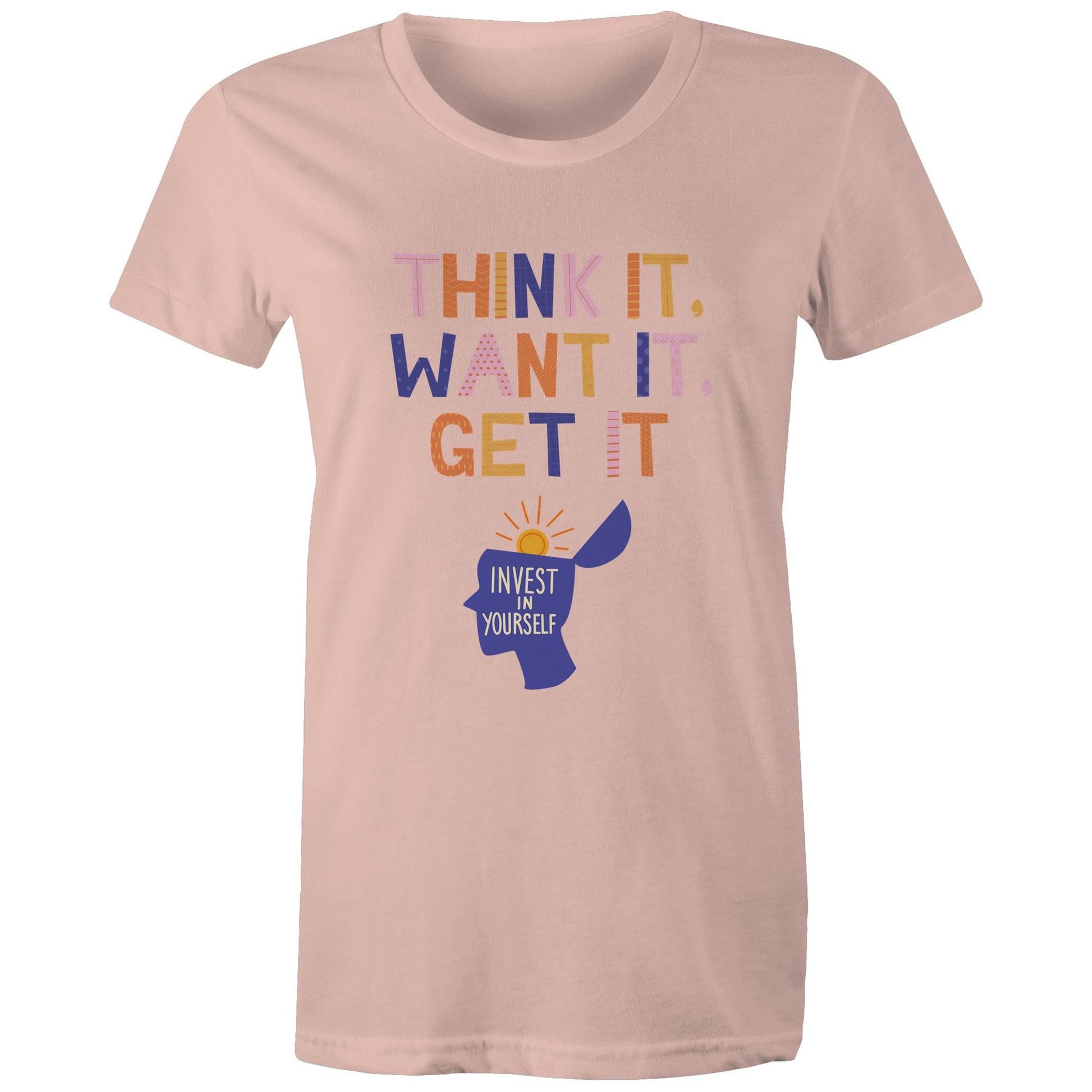 INVEST IN YOURSELF - AS Colour - Women's Maple Tee - Downscale & Healthcare from Anywhere Online Shop