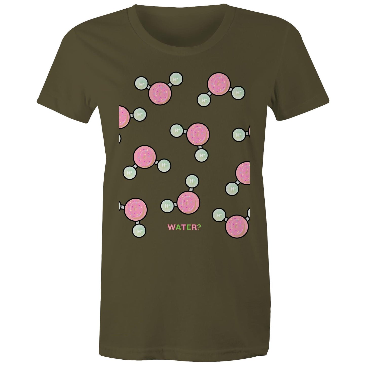 WATER OR DONUT? AS Colour - Women's Maple Tee - Downscale & Healthcare from Anywhere Online Shop