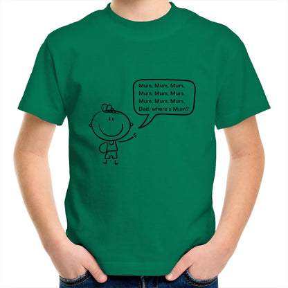"Where's Mum?" Toddler Tee - AS Colour Kids Youth T-Shirt - Downscale & Healthcare from Anywhere Online Shop