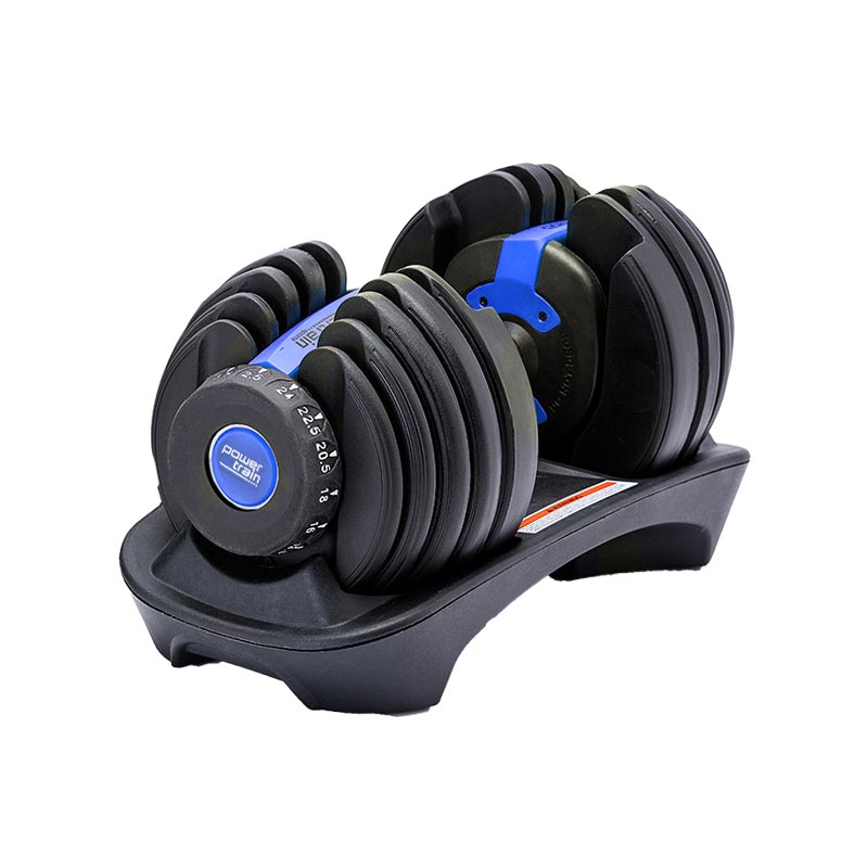 NNEDPE 24KG Powertrain Adjustable Home Gym Dumbbell - Blue-0