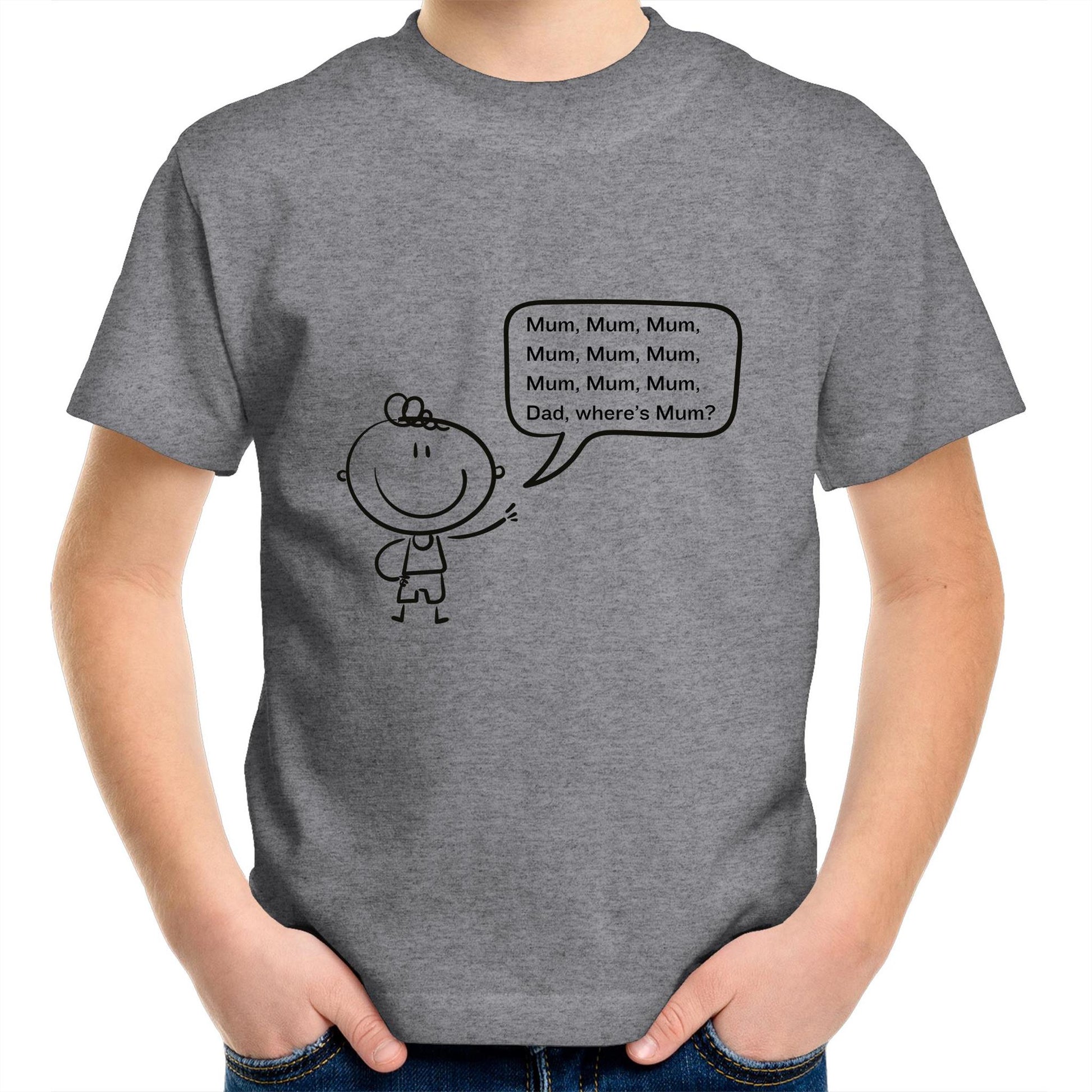 "Where's Mum?" Toddler Tee - AS Colour Kids Youth T-Shirt - Downscale & Healthcare from Anywhere Online Shop