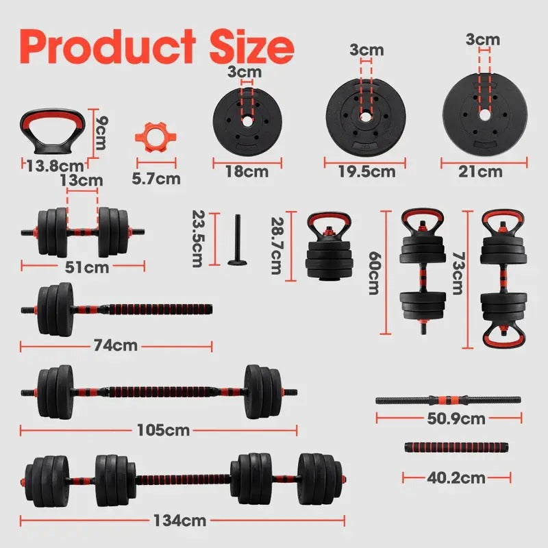 NNETM 7-in-1 Adjustable Dumbbell and Barbell Weight Set-3